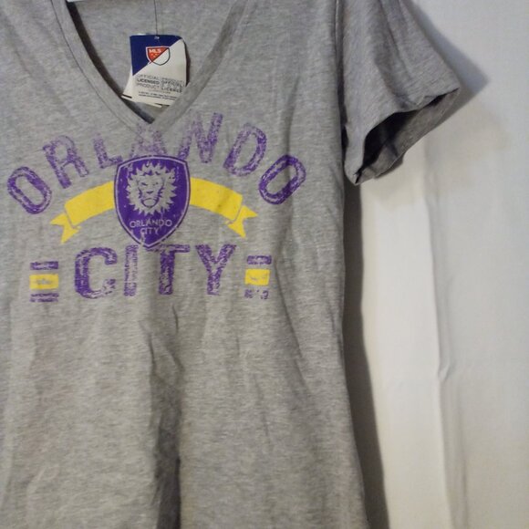 Orlando City MLS Soccer Shirt Women L Short Sleeve Glll Sports Gray - Picture 6 of 13